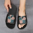 thumbnail image 6 of GZHJMY Stylish Slides for Women Men, Modern American Skull Like The American Flag Soft Flexible Slip-on Sandals Slippers, 6 of 7