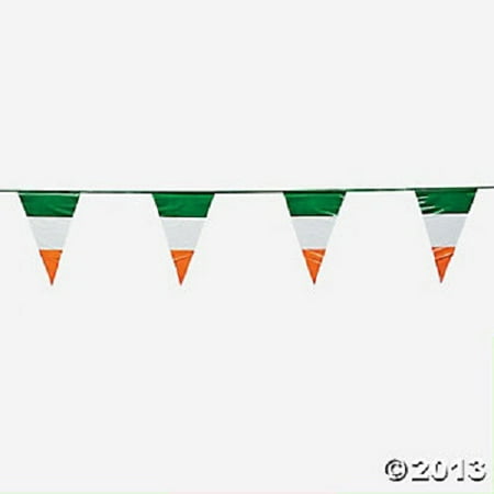 100Ft Plastic Irish Flag Pennant Banner St Patrick's Day Party Decoration