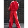 thumbnail image 4 of Women'S Casual Long-Sleeved Pants Two-Piece Set Red M, 4 of 5