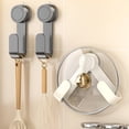 thumbnail image 4 of BMYJ Suction Cup Pot Lid Rack, Versatile Wall-Mounted Pot Lid Organizer for Cabinets, Adjustable Design with Strong Suction Cups and Multifunctional Hooks for Cutting Boards, Pans and Lids, 4 of 6