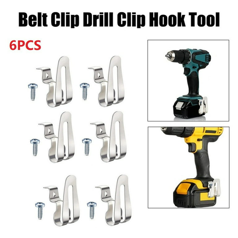 6Pcs Drill Belt Clip Hook For Makita 18V Max Tools With 8Mm Cap Studs Screws
