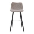 thumbnail image 6 of Merrick Lane Gray Faux Leather Low Back Bucket Seat Bar Stools, Gray/Black (Set of 2), 6 of 11