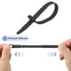 thumbnail image 3 of Uxcell 20Pack Silicone Zip Ties 7 Inch Reusable Wire Ties Cable Organizer, Black, 3 of 7