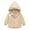 Beige, variant on TAIAOJING Toddler Kids Winter Jackets Boys Girls Winter Coat With Pocket Hooded Zipper Windproof Outwear Snowsuit 1-2 Years