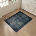 thumbnail image 3 of ODIKA 3'x5' Washable Accent Rug Pet Friendly, Non-Shedding Mat Bulk Farmhouse Abstract Grid Distressed Arch Panel Motifs Brushstroke for Bedside, Nursery Room, 3 of 7