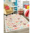 thumbnail image 3 of Unique Loom Wildflowers Whimsy Kids Rug Ivory/Black 7' 10" x 10' Rectangle Floral Kids Perfect For Living Room Bed Room Dining Room Office, 3 of 5