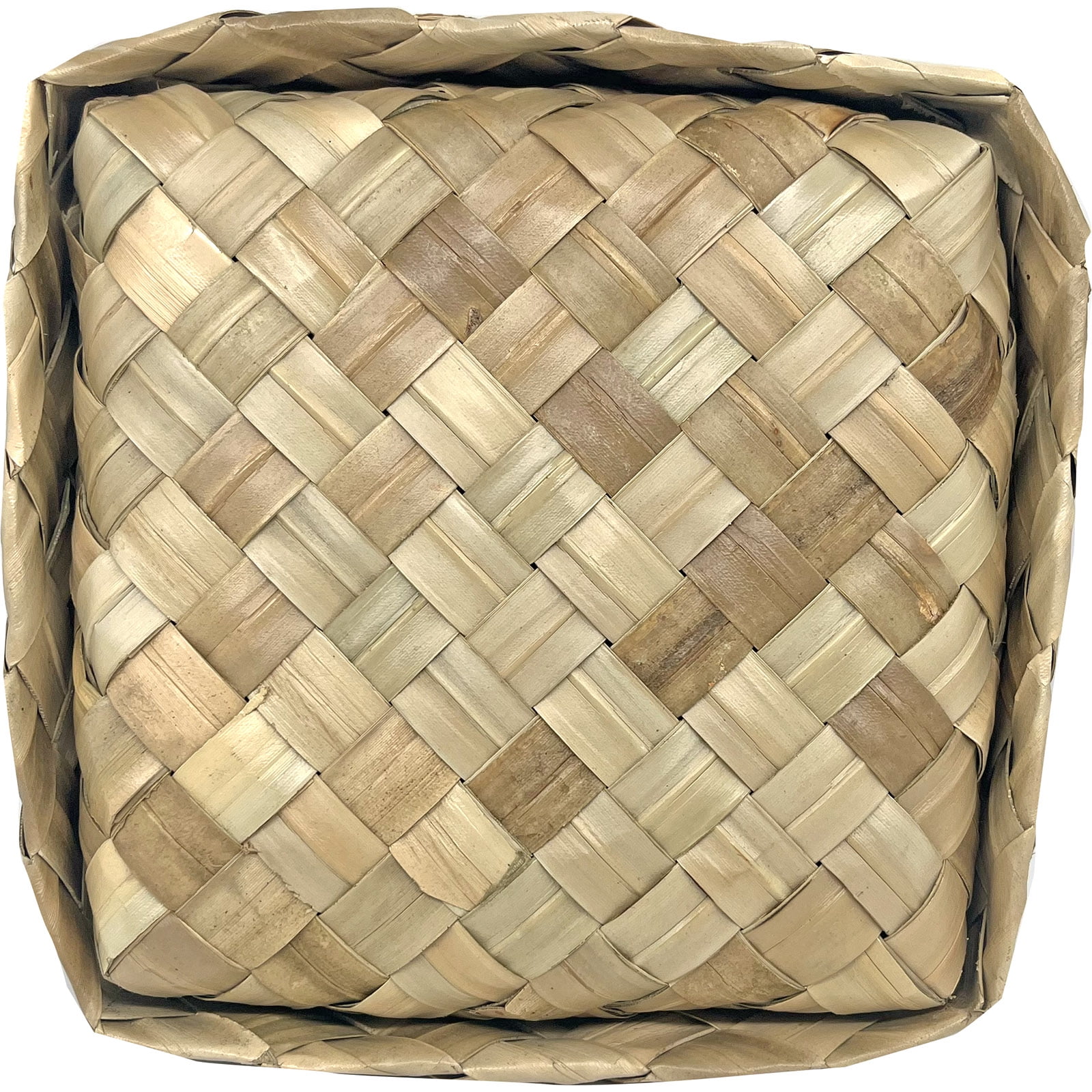 South Seas Native Treasures 4"x7"x7" Basket Lauhala, 1 Each