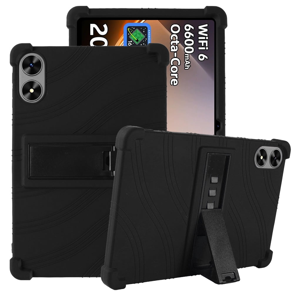 FIEWESEY For SHARECLOUD P10_T 10.1 inch Tablet Case For FIRYMID 1060C / Frameflow Model P10-A/Kairisy-P10a 10.1 inch Tablet Protective Cover Silicone Case Kids Friendly with Kicskstand (Black)