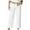 White, variant on Babysbule Womens Versatile Straight Pants Women's Fashion High Waist Wide Leg Pants Solid Color Casual Suit Pants