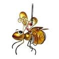 thumbnail image 4 of Lámpara colgante LED solar con forma de abeja, decoración decorativa para patio, terraza, valla y pared. Oro, 4 of 8