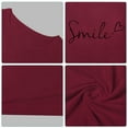 thumbnail image 2 of MIXUE Womens Summer Tops Letter Print Crew Neck Short Sleeve Fashion Casual Shirts For Women Tee Shirts Daily-Wear,Red,S, 2 of 7