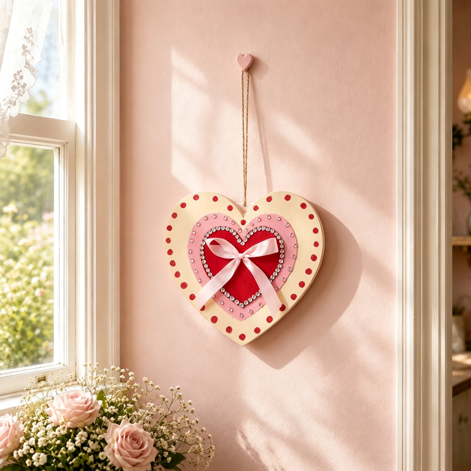 Hello Hobby 10" Shapes-Heart, Unfinished Wood Surface, 9.45 x 8.5 x 0.24 inch