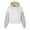 Heather, variant on MV Sport Women�'s Sueded Fleece Colorblocked Crop Hooded Sweatshirt
