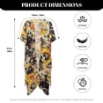 thumbnail image 6 of FKELYI Retro Sunflower Bee Print Kimono Cover Up for Women Summer Beach Coverup Half Sleeve Kimono Cardigan Sheer Beachwear Comfy Resort Wear for Ladies Casual Outfit, 6 of 6