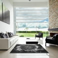 thumbnail image 7 of Ahgly Company Machine Washable Indoor Round Transitional Charcoal Black Area Rugs, 5' Round, 7 of 7