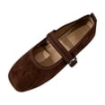 thumbnail image 2 of Miqool Womens Mary Jane Buckle Flat Loafers Square Toe Closed Heel Soft Sole Slip On Ballet Flat Dress Shoes for Office Commutes Dates Shopping, 2 of 5
