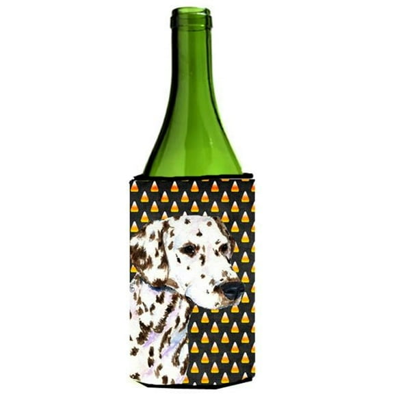 Dalmatian Candy Corn Halloween Portrait Wine bottle sleeve Hugger - 24 Oz.
