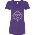 thumbnail image 3 of Inktastic Blessed to Be a Gigi Grandma Women's V-Neck T-Shirt, 3 of 5