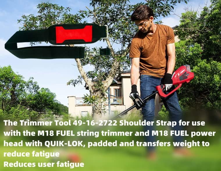 49-16-2722 Shoulder for Milwaukee M18 Quik-lok Shoulder Strap wit EGO Power+ AP1500 EGO 56V String Trimmer, Leaf Blower, Multi Head System 9" Length