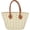 White, variant on Kukuzhu Woven Travel Straw Bag Women Fashion Summer Beach Shoulder Bag Casual PU Shouder Strap Tote Bag
