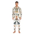 thumbnail image 2 of Ancient Egyptian Adult Onesie Pajamas Slim Fit Christmas One Piece Suit Pjs for Women and Men Hooded Zipper, 2 of 7