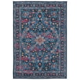 thumbnail image 2 of Contemporary Home Living 3.25' x 5' Floral Medallion Area Throw Rug - Navy Blue and Blue, 2 of 8