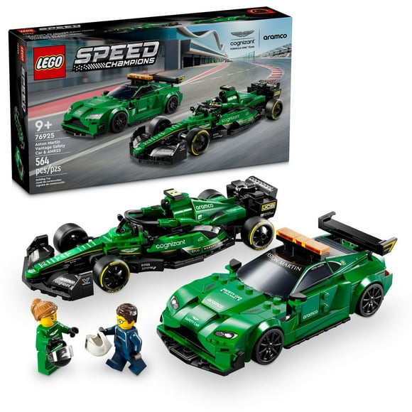 LEGO Speed Champions Aston Martin Safety Car & AMR23 - Racing Car Toy Set with 2 Minifigures - Birthday Gift Idea - 76925