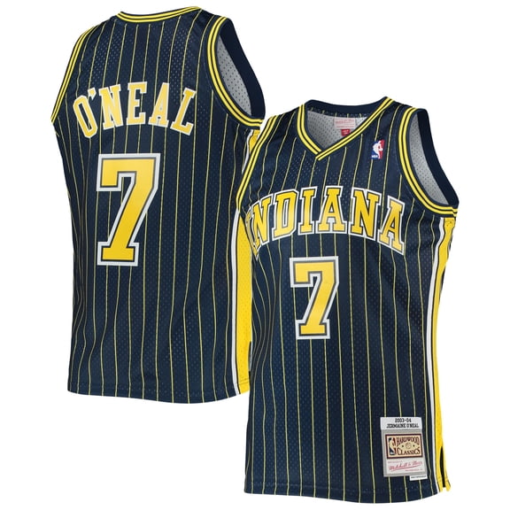 Men's Mitchell & Ness Jermaine O'Neal Navy Indiana Pacers 2003/04 Hardwood Classics Swingman Jersey