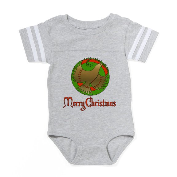 CafePress - Dove Christmas Bulb - Cute Infant Baby Football Bodysuit
