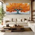 thumbnail image 6 of Canvas Wall Art for Living Room - Large Red Tree of Life Canvas Prints, Modern Abstract Nature Painting Wall Decor for Bedroom Bathroom and Office, 6 of 7