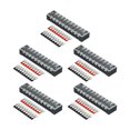 thumbnail image 3 of Tb-2510 600V 25A Screw Terminal Strip 10Position Double Row Screw Terminal Block, 3 of 8