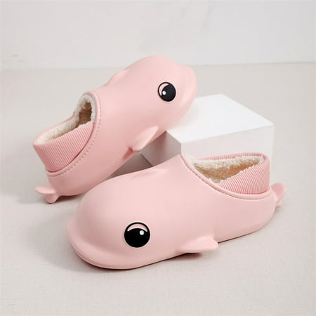 

Winter anti-slip cotton slippers female outer wear home hairy home indoor dolphin couple thick bottom men and women models cotton slippers