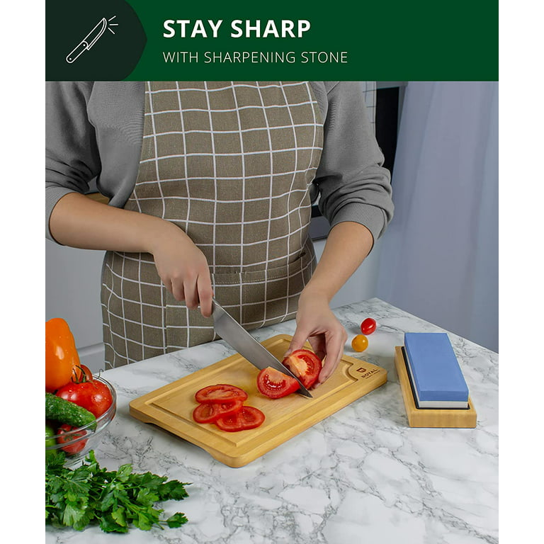 Sharp Pebble Premium Whetstone Knife Sharpening Stone 2 Side Grit 1000/6000  Waterstone- Whetstone Knife Sharpener- NonSlip Bamboo Base & Angle Guide