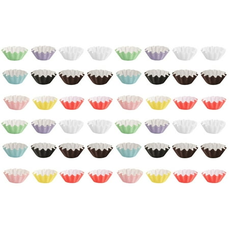 NICEXMAS 100 Pcs Household Cupcake Wrappers Multi-function Baking Cups Convenient Cupcake Liners (Mixed Color)