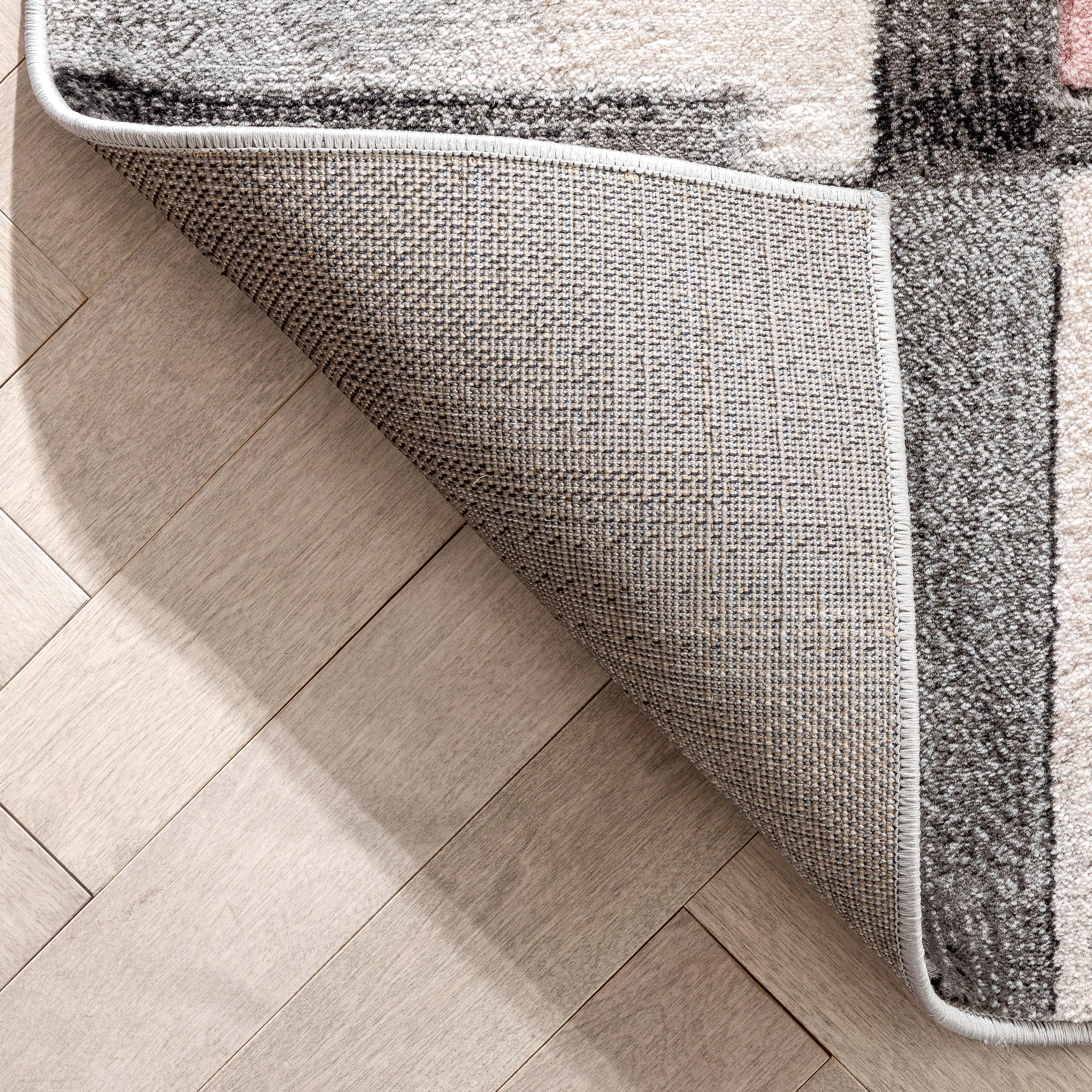 Well Woven Good Vibes Louisa Modern Geometric Blush Pink 2'7" x 7'3" Runner Rug