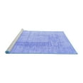 thumbnail image 2 of Ahgly Company Machine Washable Indoor Round Abstract Blue Contemporary Area Rugs, 8' Round, 2 of 4