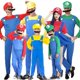 thumbnail image 2 of Cosplay Mario suit (red for men, size L for adults), 2 of 5