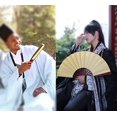 thumbnail image 5 of Chinese Fan Folding Fan Hand Fans with Traditional Chinese Arts 13inch (Yellow), 5 of 5