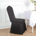 thumbnail image 2 of LKJYER White/Black 2/4/6-Piece Stretch Fitted Ruffle Pleated Skirt Banquet Chair Cover, 2 of 9