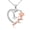 Silver, variant on Heart Necklace for Women 14k Gold Plated CZ Romantic Rose and Butterfly Jewelry Gift for Women Birthday Valentine's Day