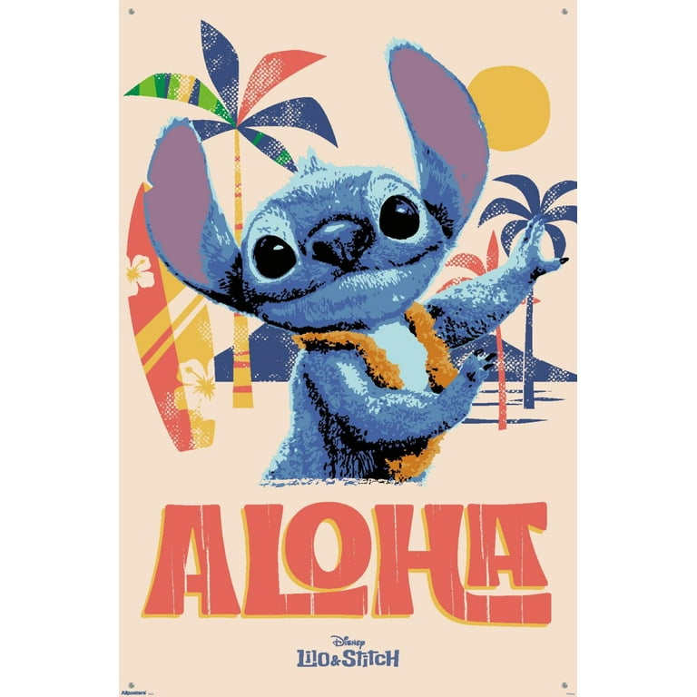 Disney Lilo & Stitch (2025) - Aloha Wall Poster with Pushpins