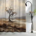 thumbnail image 2 of Tree Branches Fabric Shower Curtain Grassland Washable Shower Curtains for Bathroom, Waterproof Bath Curtain with Hooks Home Decor 72x84in, 2 of 8