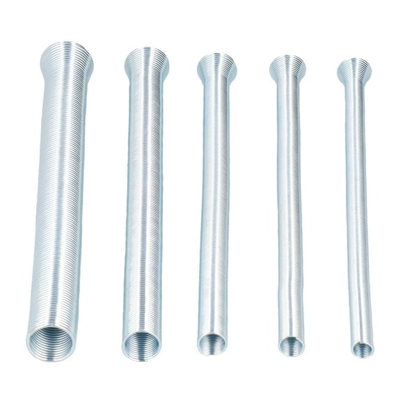 Spring Tube Bender Set, 5 Sizes For Copper  Aluminum, Tool Steel, Durable  Flexible