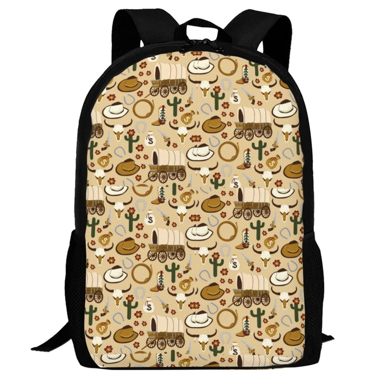 Lafuoo Wild West Cowboy Pattern Large Capacity Backpack  display picture 3