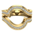 thumbnail image 4 of Diamond Wedding Band Set Matching to Intertwined Engagement Ring 14K Gold 0.25 CT TW, 4 of 6