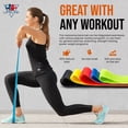 thumbnail image 5 of Lifelink 5 Piece Resistance Bands Set for Exercise Pilates Yoga and Physical Therapy Natural Latex with Carry Bag, 5 of 5