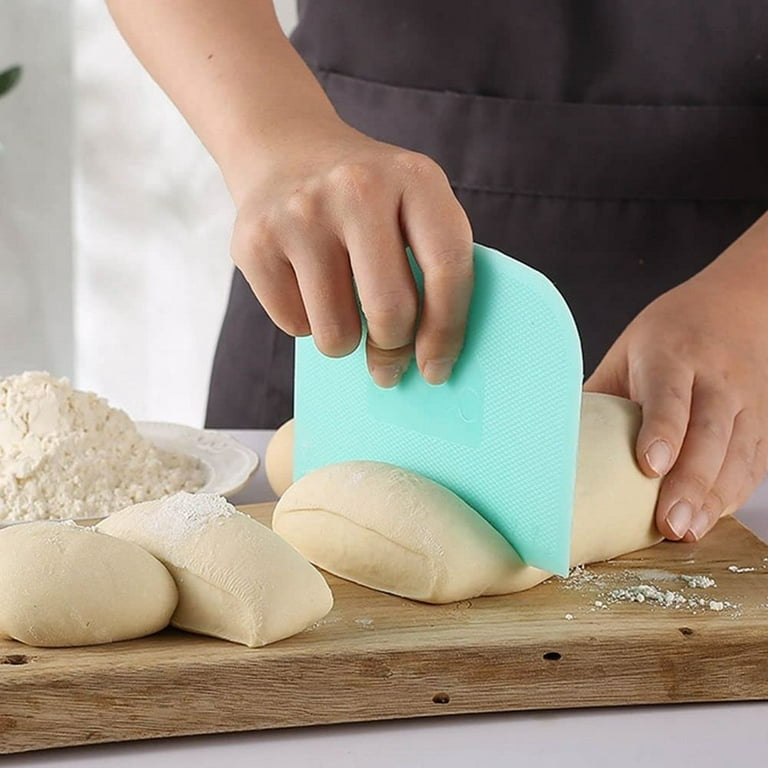 Dough Scraper, 3 Pieces Bowl Scraper for Baking Food-Grade Plastic Dough  Cutter