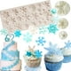 thumbnail image 1 of Juego de 4 moldes para fondant de copos de nieve, decoración de pasteles de Navidad en 3D, adornos para cupcakes de invierno para decoración para hornear pasteles de jabón de caramelo de chocolate (blanco 1) - oso de fresa Electrónica, 1 of 5