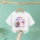 thumbnail image 4 of Camiseta de cumpleaños de casas de muñecas Gabbys, camiseta con número para niños, camisetas de manga corta para niños, Tops con estampado de dibujos animados, ropa para niños pequeños, 4 of 5