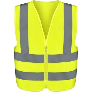 FAA Drone Pilot Safety Vest High Visibility Yellow reflective Strips &  pockets